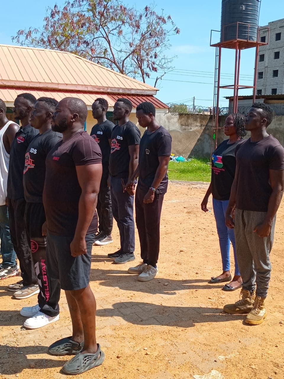 SDSL recruits in physical drill training