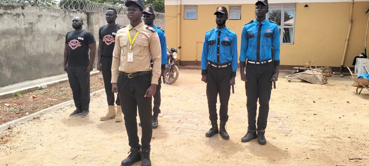 SDSL guards standing in formation during a site parade